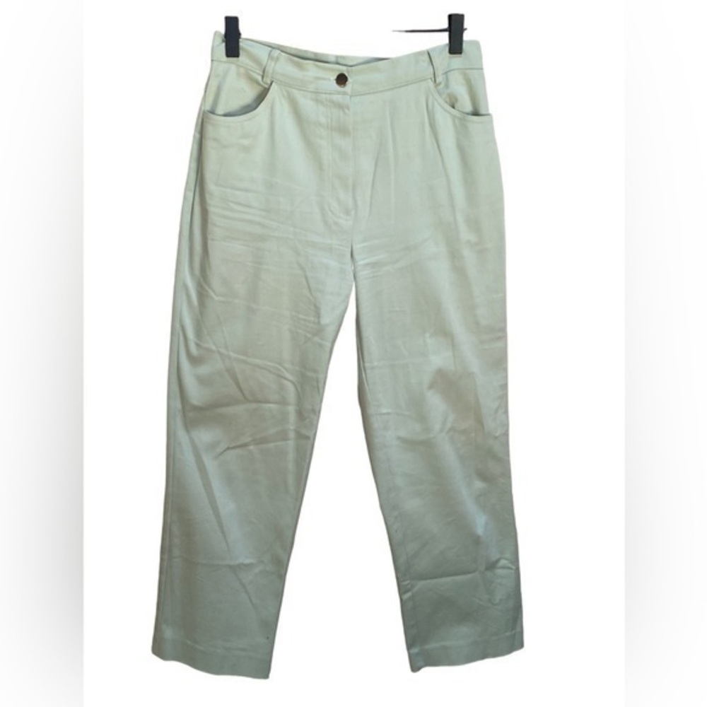 Elliott Lauren mint green capri ankle wide pants size 4